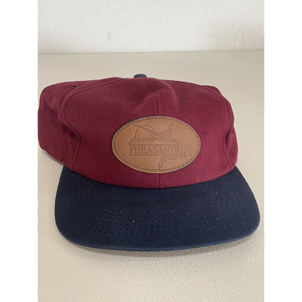 Pheasants Forever Burgundy And Blue SnapBack Cap Hat